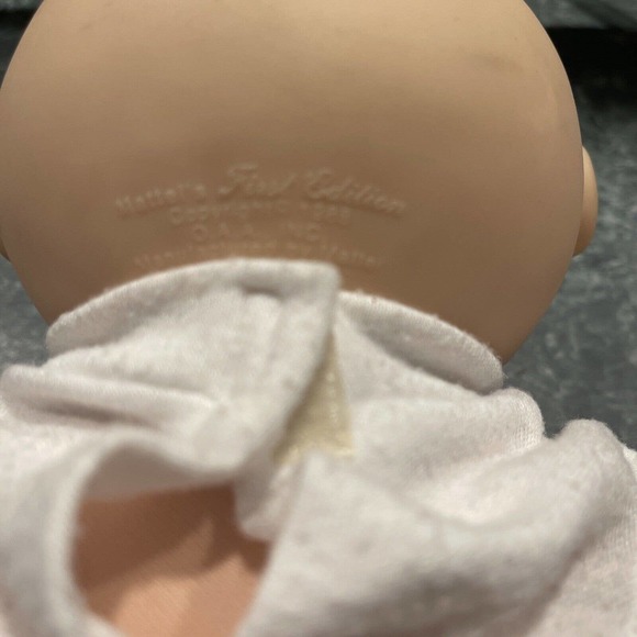 Vintage 1988 Cabbage Patch Doll Black Hair Blue Eyes Mattel First Edition 14" - Picture 4 of 10